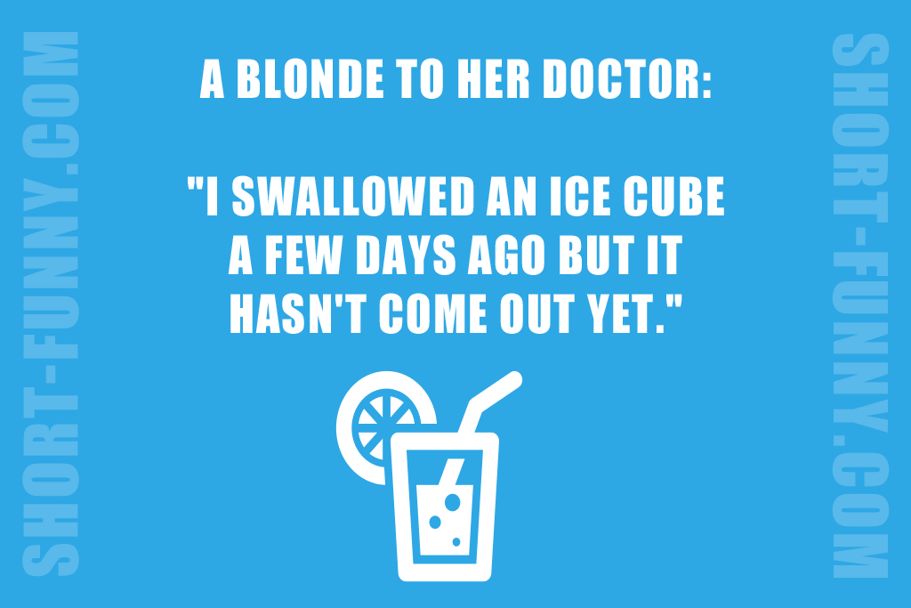 Funny Blonde Jokes about Ice Cubes